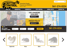 Tablet Screenshot of crittercontrolwestpalmbeach.com